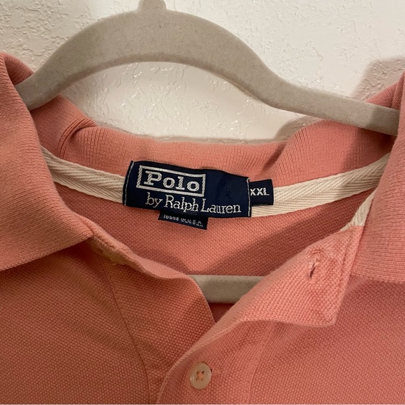Polo by Ralph Lauren Men's Salmon color Polo Shirt 2XL - Picture 3 of 5